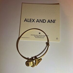 Alex and Ani Gold Shark fin Bracelet
